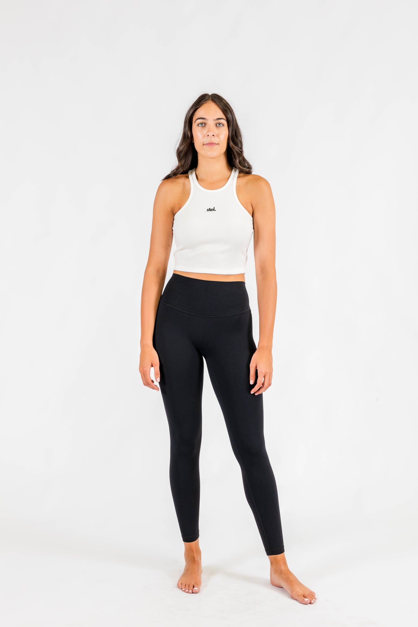 Ruby Ribbed White Tank