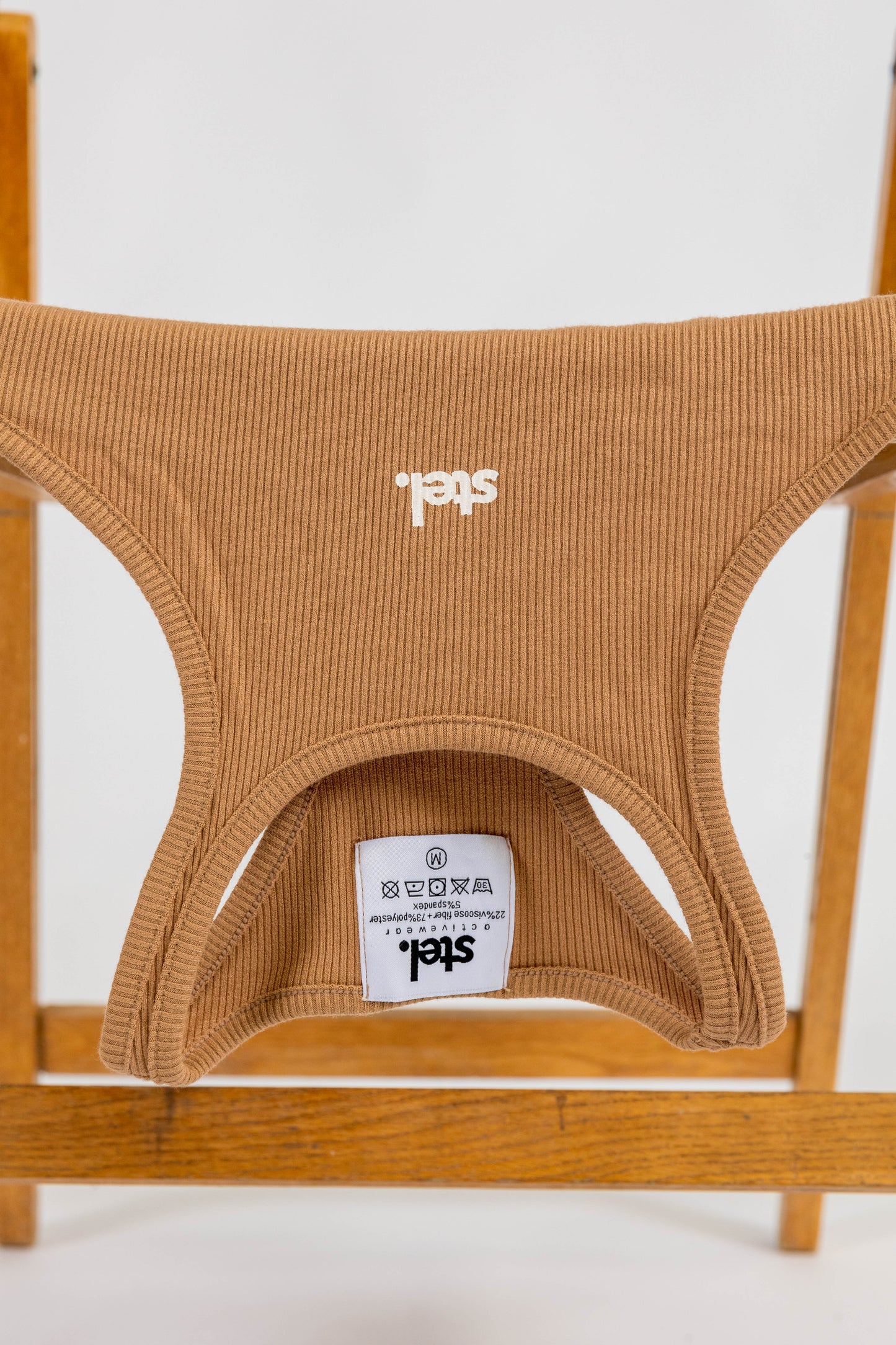 Ruby Ribbed Beige Tank