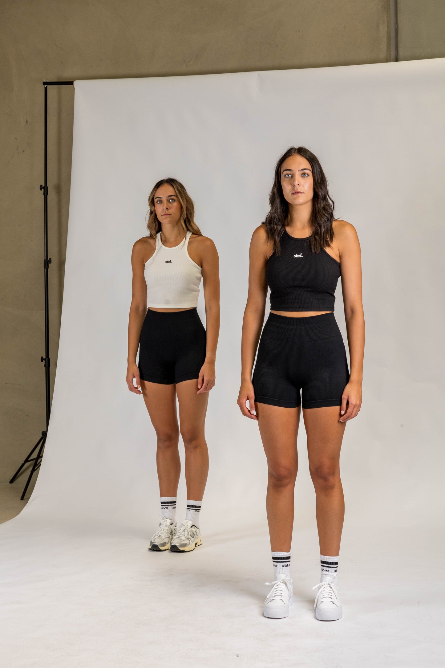 Ruby Ribbed Black Tank