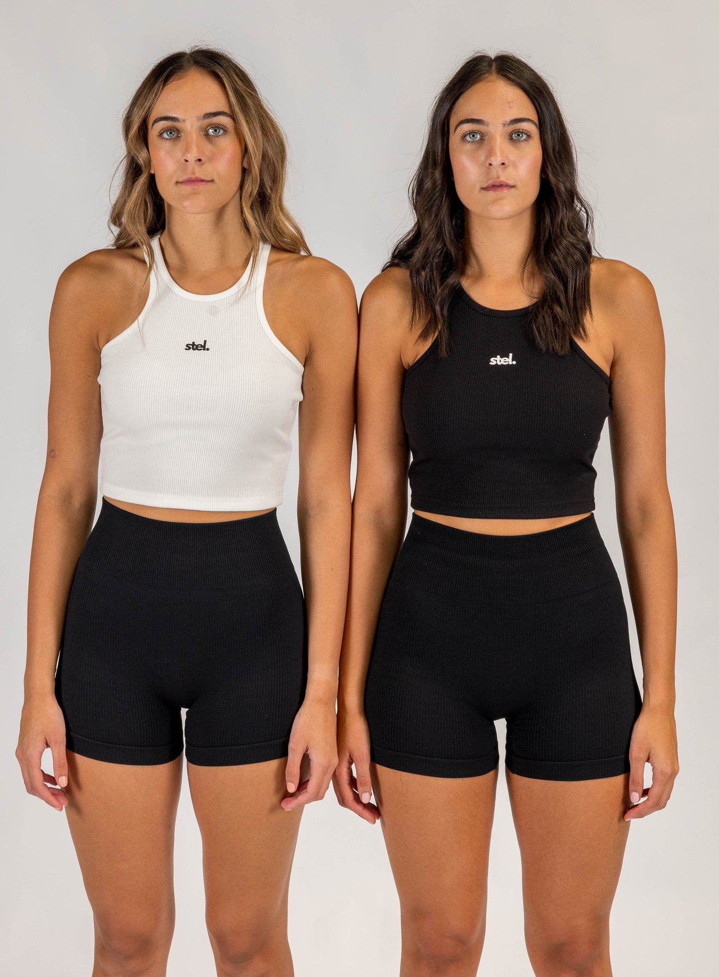 Ruby Ribbed Black Tank